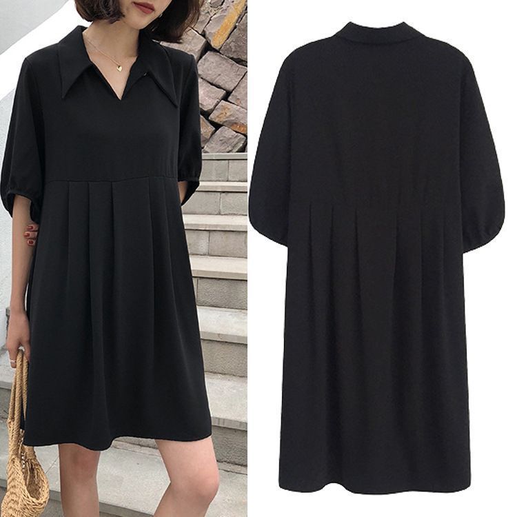春夏コーデ❤️ロングワンピース　ゆったりシルエット　お出かけ/パーティー用 シャツワンピース レディース 半袖 2type ロングワンピース