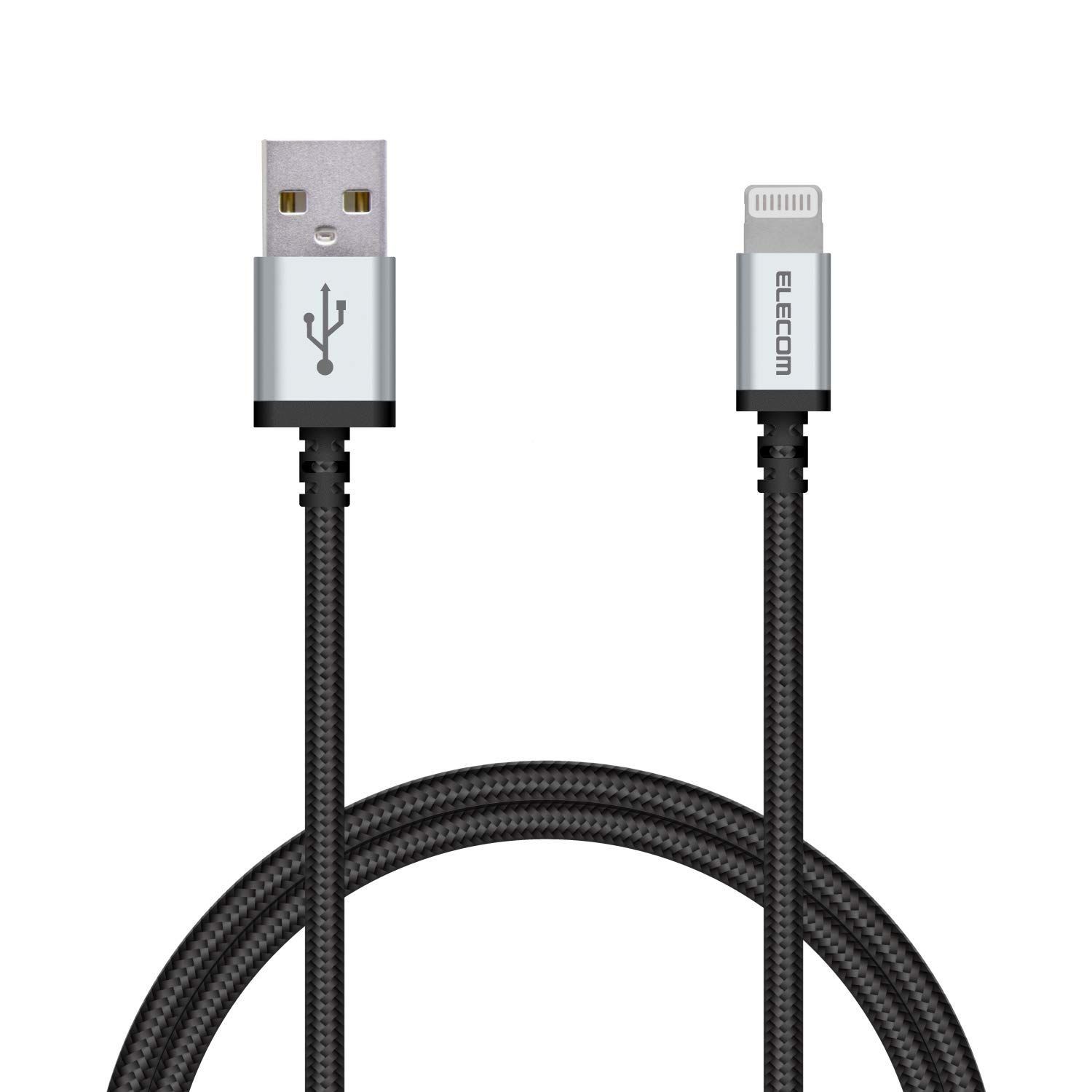 【新着商品】SE (第2世代) / / 対応 12 13 】 iPhone iPhone Apple認証品 【 高耐久 0.7m アルミコネクタ 充電ケーブル ブラック ライトニング Lightningケーブル MPA-UALS07BK エレコム