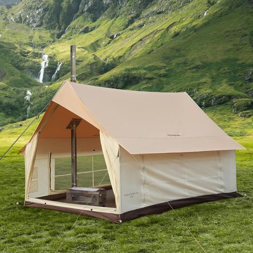 KINGCAMP ロッジテント TC キャビンテント ロッジ型 4-5人用 煙突穴付き 2つ大きい窓 ファミリー 小屋型 設営簡単 UPF50+ 通気 防虫 耐水圧3000MM 初心者向け アウトドア キャンプ お花見 運動会 … KingCampロッジテントTCキャビンテントロッジ型4-5人用煙突穴付き2つ