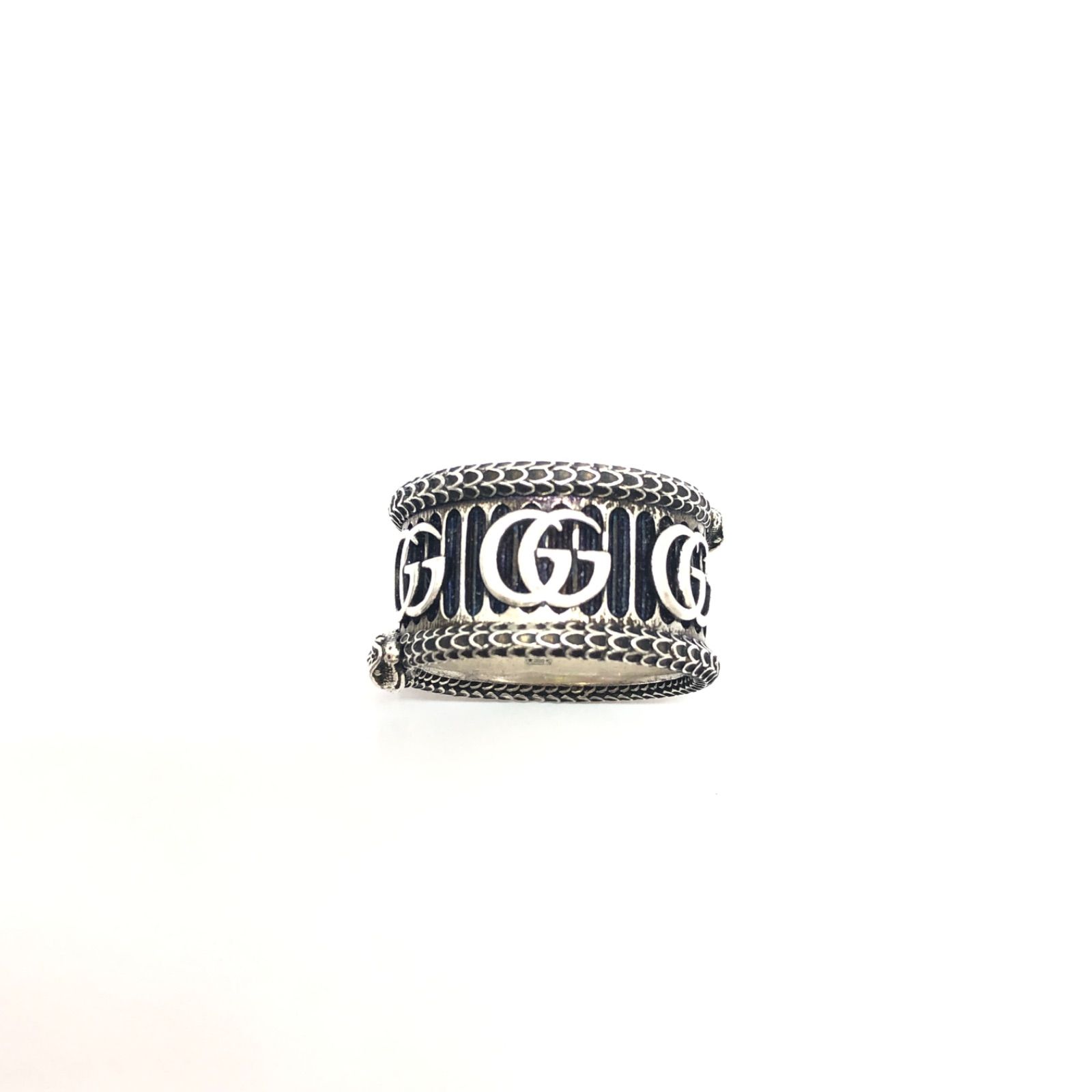 GUCCI グッチ GG Marmont Double G Snake Ring Silver GG