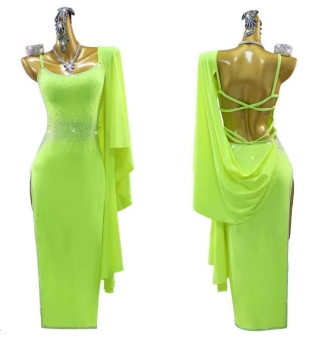 社交ダンスドレス ラテンドレス デモ ルンバ 裾ストーン オーダー