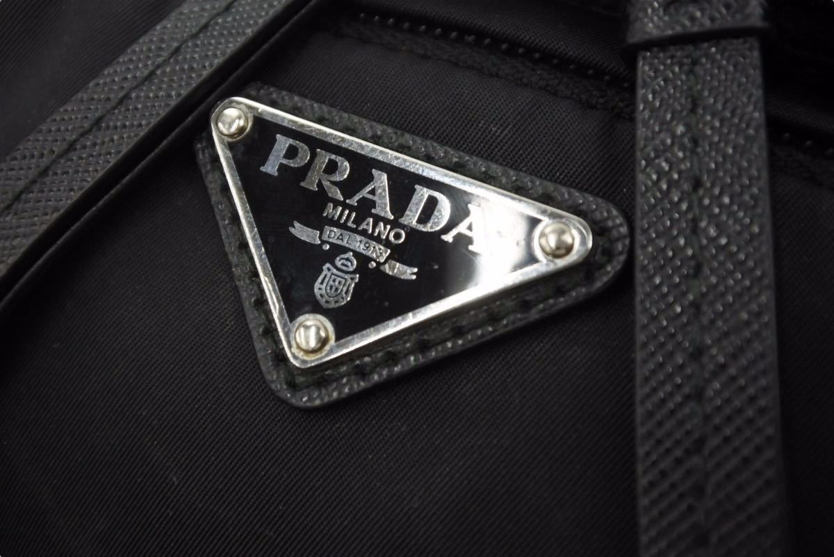 プラダ　ウエストバック　黒 PRADA プラダ メンズ ショルダーバッグ TESSUTO VITELLO 2VD062