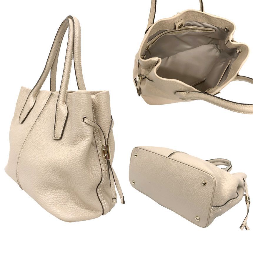 TOD S トッズ トートバッグ レザー ベージュ Dバッグ aq12154