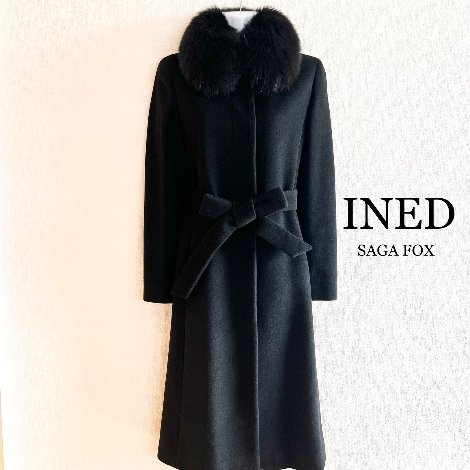 美品ランバントレンチコート☆ INED SAGA FOX フォックスファー 