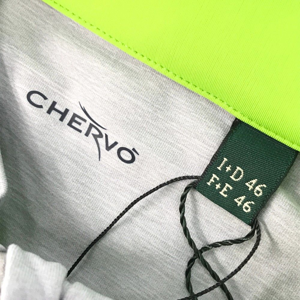 サイズ：46 CHERVO シェルボ  長袖ハーフジップTシャツ  グレー系 [240101449074] ゴルフウェア メンズ ストスト DRYストレッチハーフジップカットソー ゴルフ ゴルフシャツ