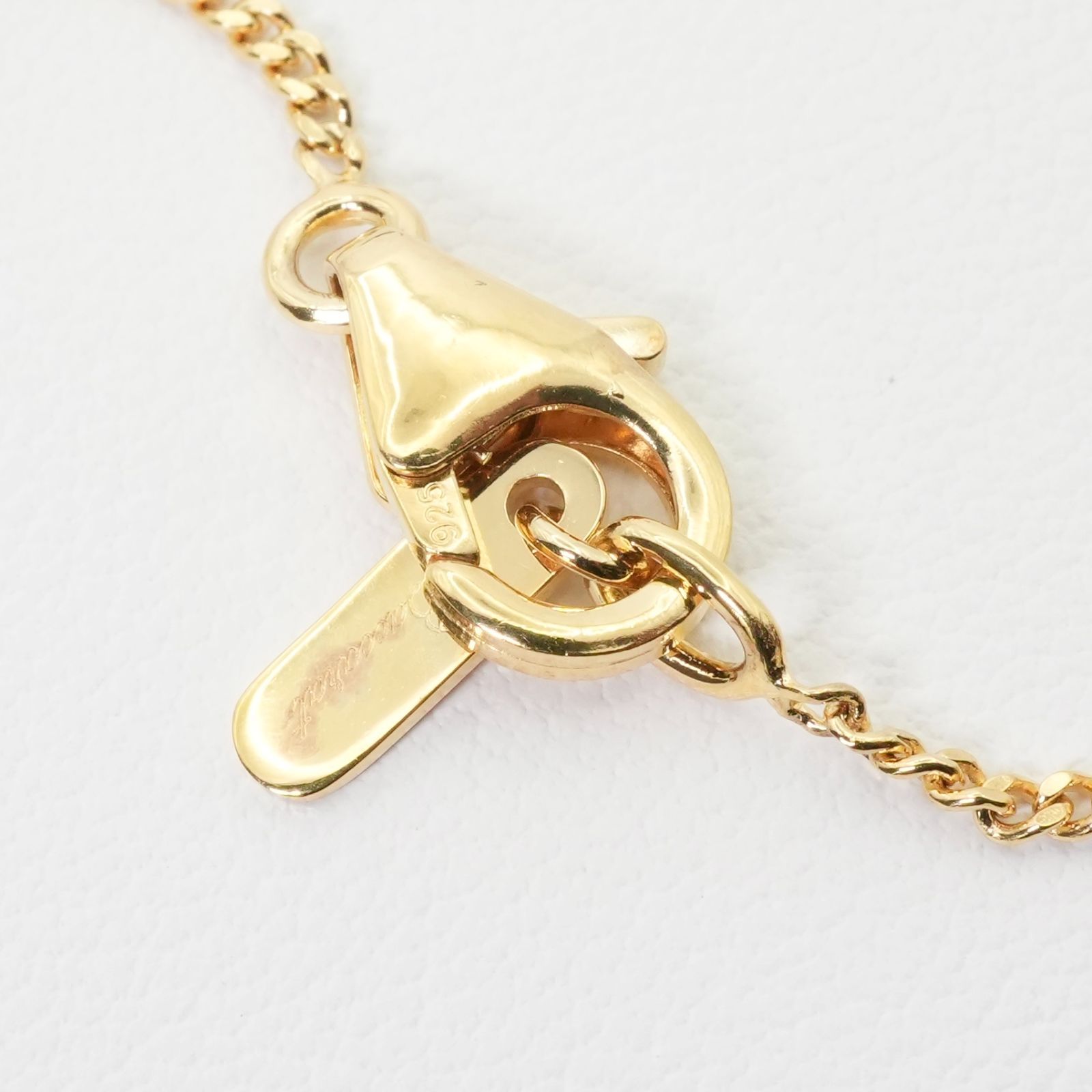 美品 バカラ クローバー ネックレス トレフル イリゼルビー/24-4684  