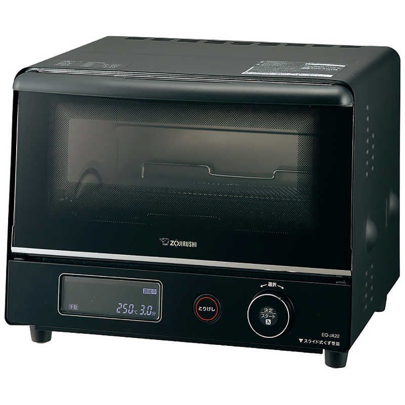 未開梱 象印マホービン ZOJIRUSHI オーブントースター こんがり倶楽部 ブラック 1000W|食パン2枚 EQ-JA22-BA