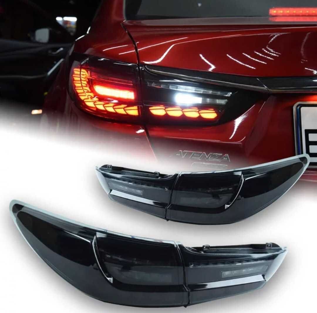 マツダ6 Ledテールランプ 2012-2019 用Mazda6 Atenza アテンザ リア テール ライト シーケンシャル ウインカー スモーク レッド