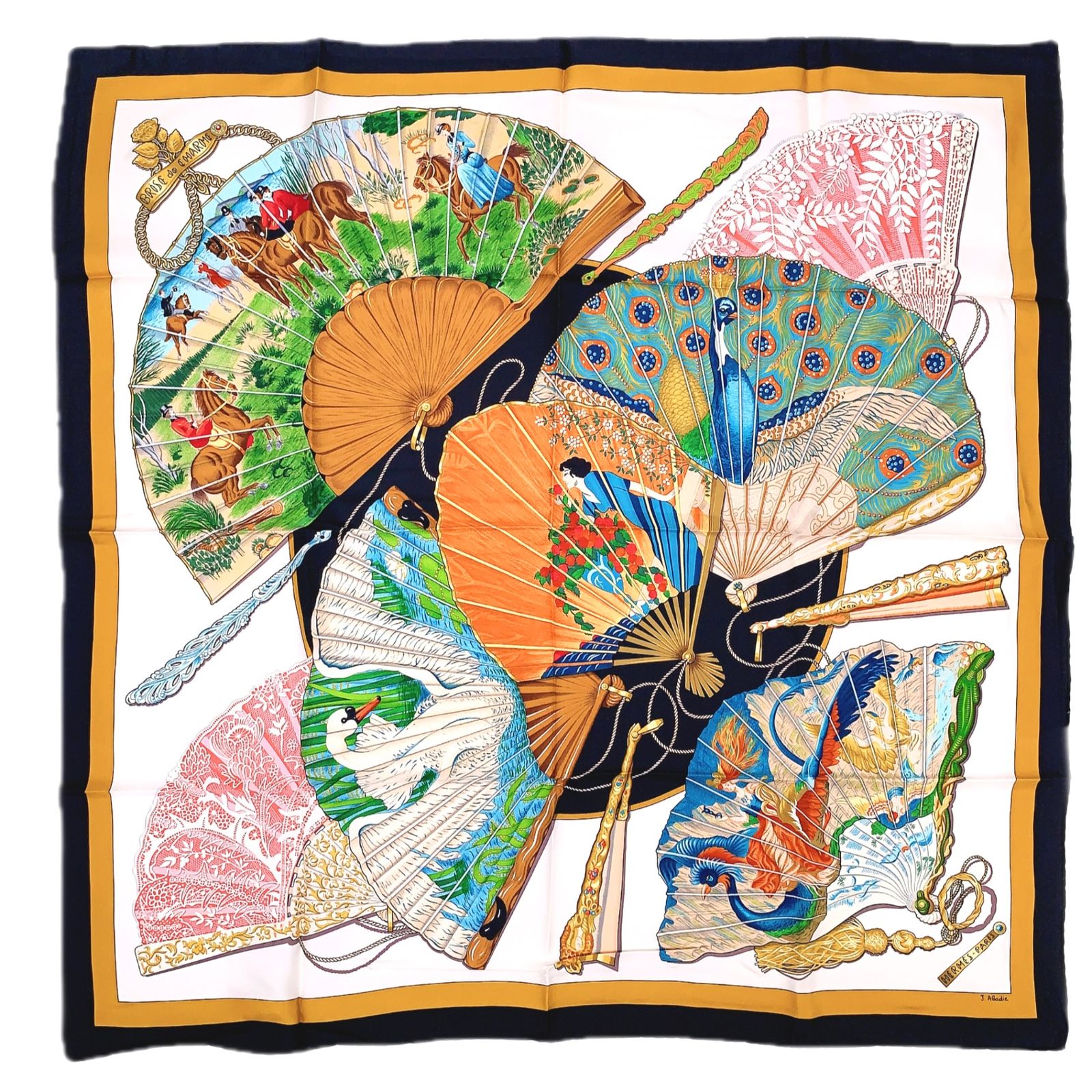 未使用品 HERMES エルメス カレ90 BRISE de CHARME 魅惑のそよ風