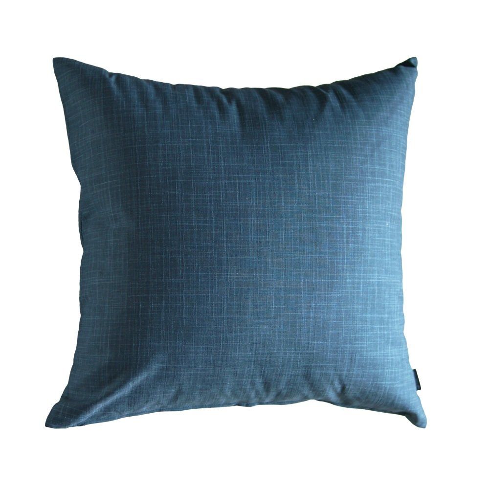 新品 fabrizm 日本製 クッションカバー 45角 45×45cm むら糸 藍 1443-bl