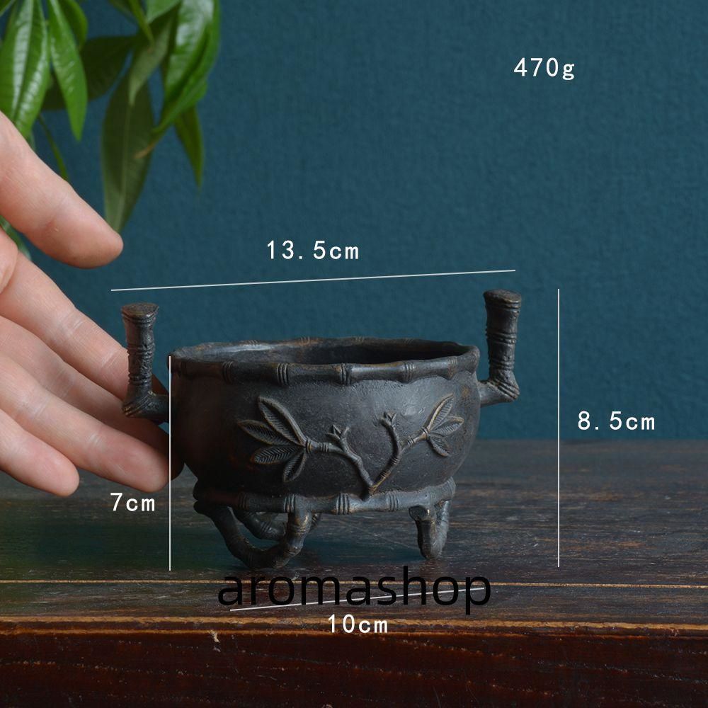 銅炉 香炉【福地洞天】 三足竹節紋香炉 宣徳炉 茶道香道具 工芸品 置物 銅炉 香炉【福地洞天】 三足竹節紋香炉 宣徳炉 茶道香道具 工芸