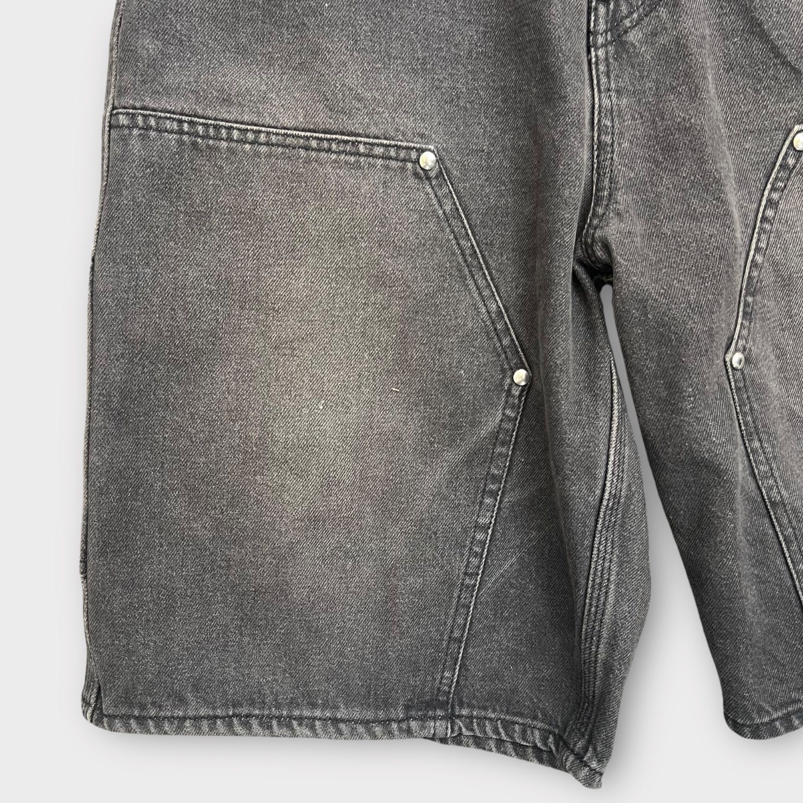 【美品】BEAMS FUTUREARCHIVE BAGGYDENIMSHORTS Beams Future Archive Fade Double Knee Shorts 25SS ダブルニー
