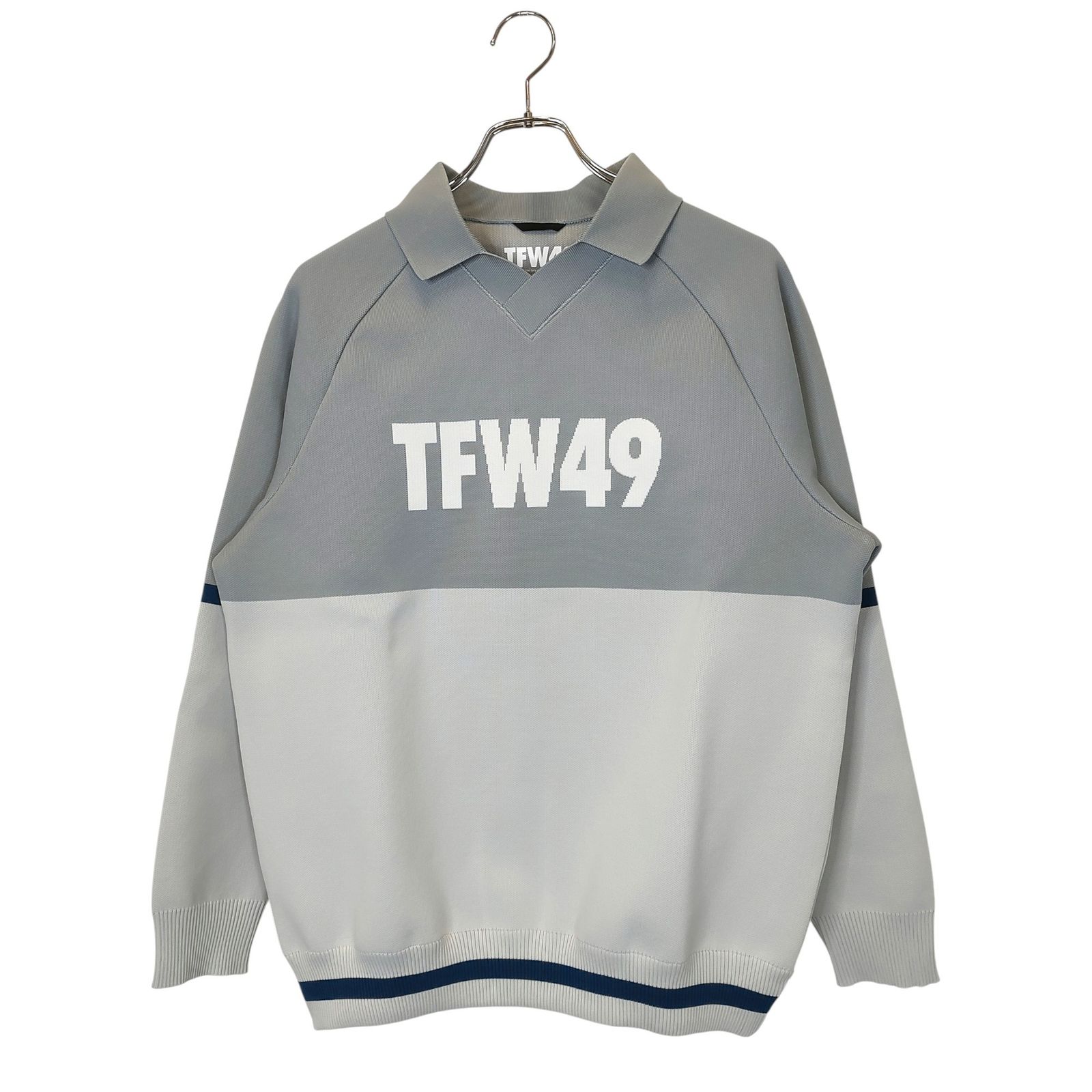 TFW49 グレー ポロシャツ TFW49 - LINE SLEEVE POLO | ポロシャツ | チャコール