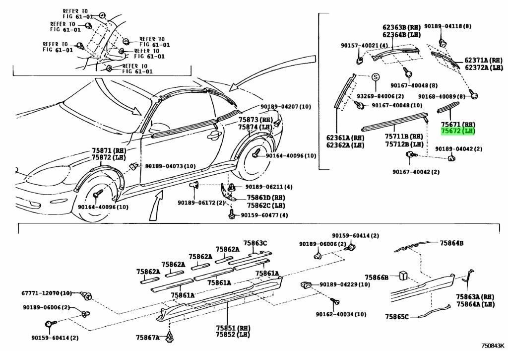 トヨタ 40系 ソアラ/レクサス SC430 ルーフ スポイラー / 純正色