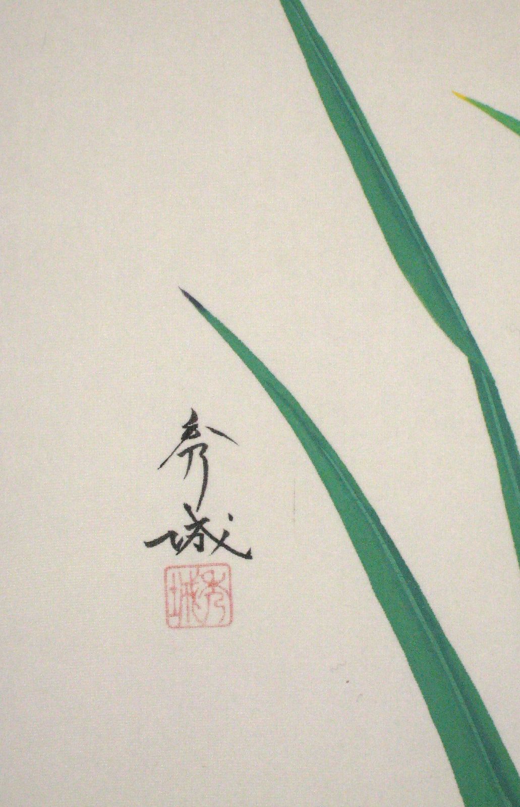 宅配 真筆】 掛け軸 共箱・タトウ箱 菖蒲（しょうぶ）◇井上秀城 掛軸 絵画