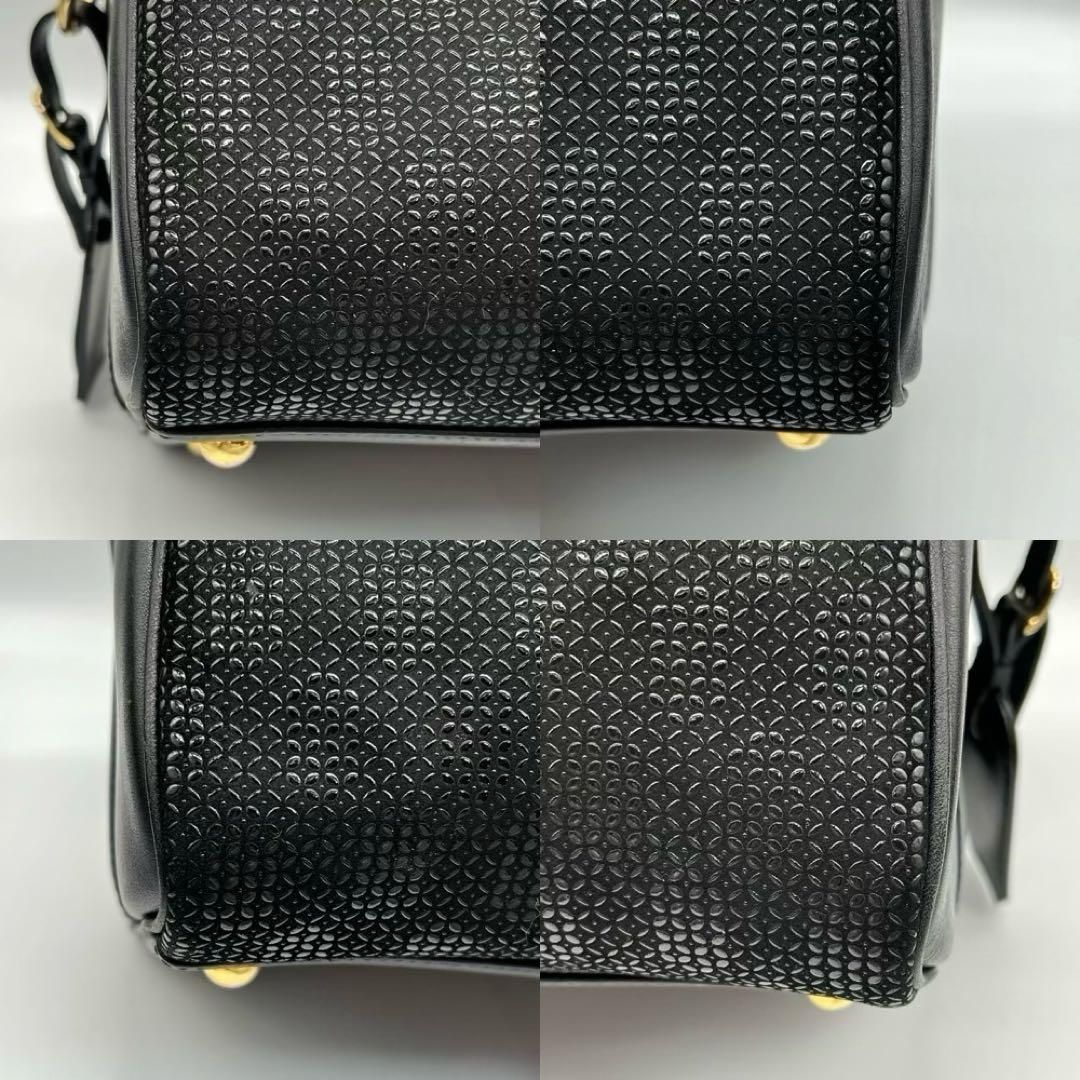 ✨️美品✨️印傳屋 INDENYA 大小七宝 ボストンバッグ 2way ブラック ✨️美品✨️印傳屋 INDENYA 大小七宝 ボストンバッグ 2way
