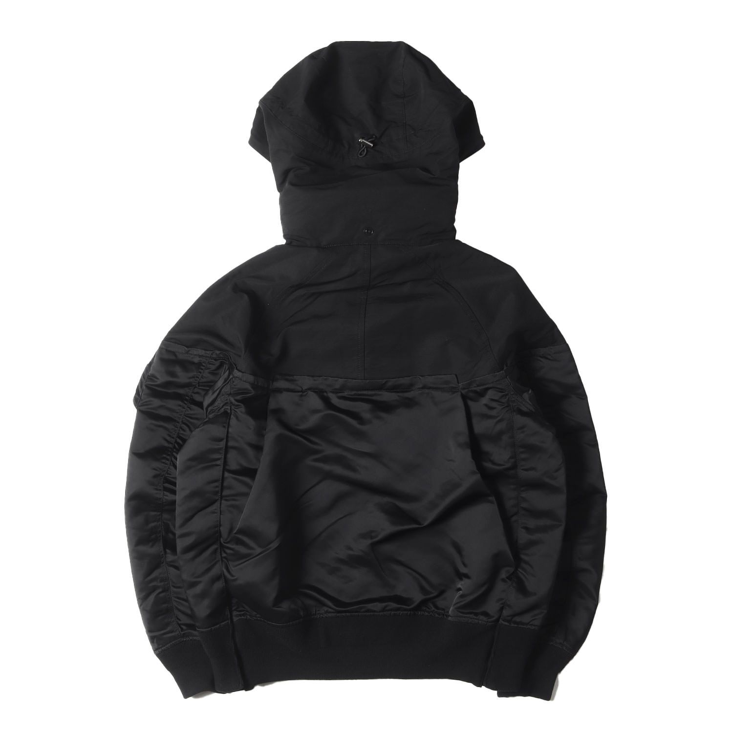 Sacai サカイ ジャケット サイズ:1 異素材 切替 ドッキング フーデッド 