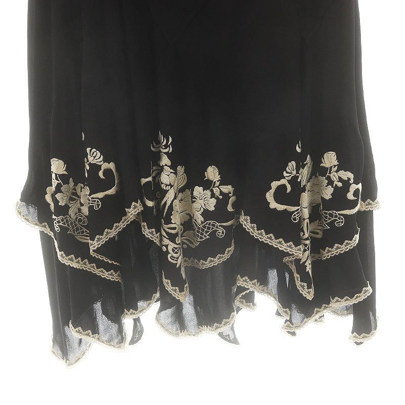 ケイタマルヤマ KEITA MARUYAMA 刺繍 レース スカート フレア