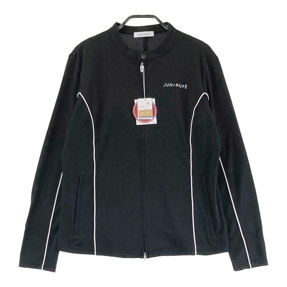 サイズ：L JUN&amp;ROPE ジュン アンド ロペ ERL-40000 ジップジャケット メッシュ  ブラック系 [240101416552] ゴルフウェア レディース ストスト サイズ：L JUN&ROPE ジュン アンド ロペ ERL-40000 ジップ