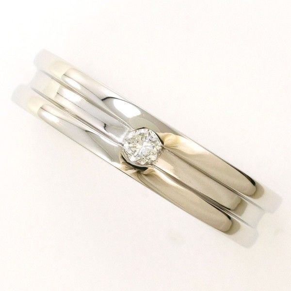 PT900 リング ring 指輪 9号 ダイヤ 0.07 総重量約6.6g