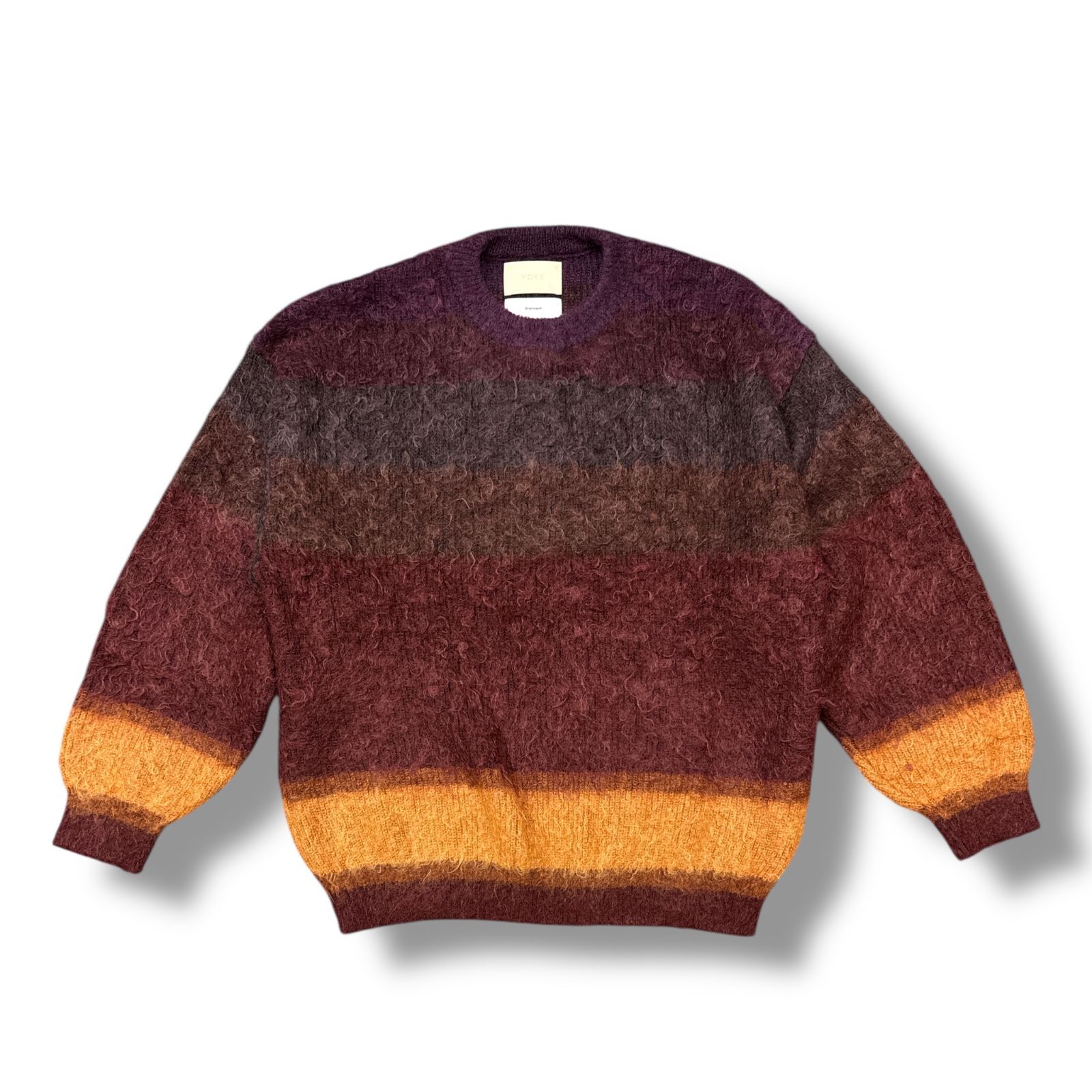 YOKE ニット 22aw 参考上代46200円 YOKE for Graphpaper 22AW Border Crewneck ボーダー