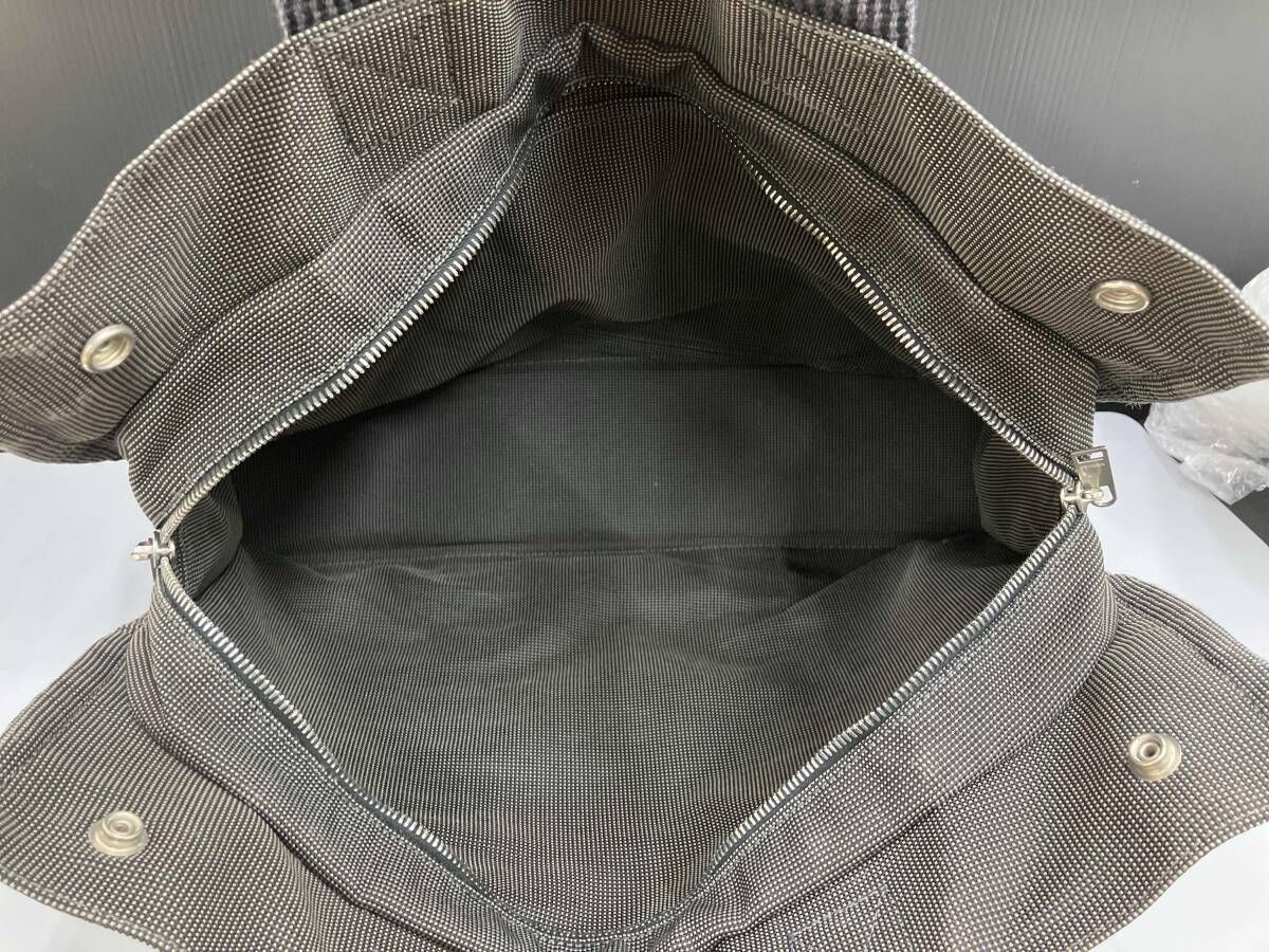 エルメス エールライントートMM トートバッグ グレー キャンバス レディース HERMES HERMES トートバッグ エールライン トートMM グレー