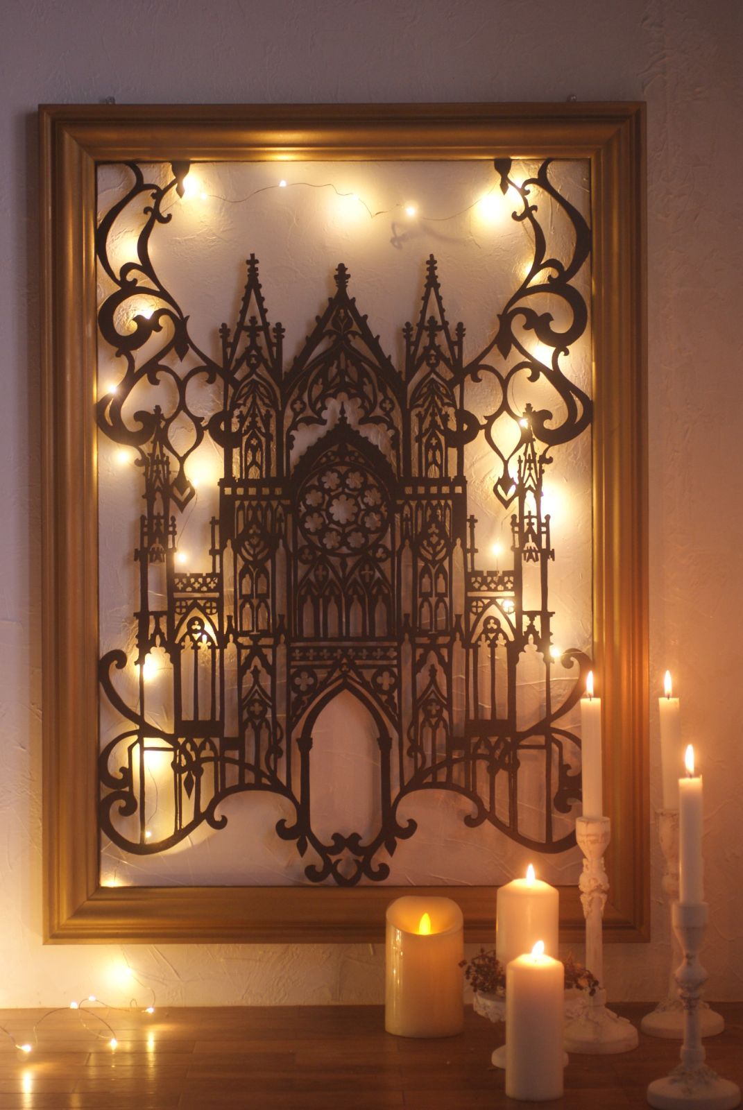 むにゅむにゅ サンタマリアデッラサルーテ聖堂 切り絵 パネル 間接照明