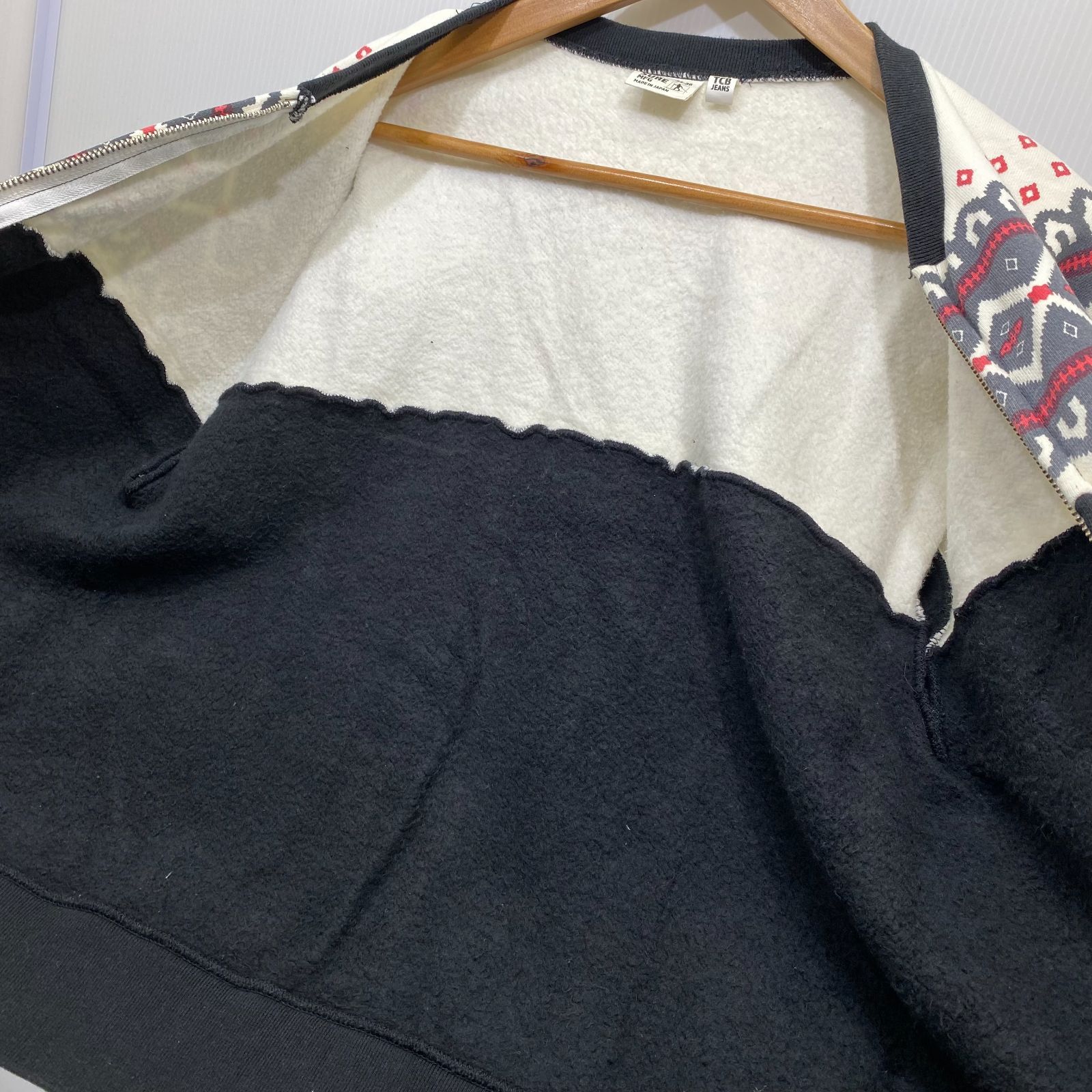 TCB jeans x XX development 雪柄 ジップ スウェット Sサイズ