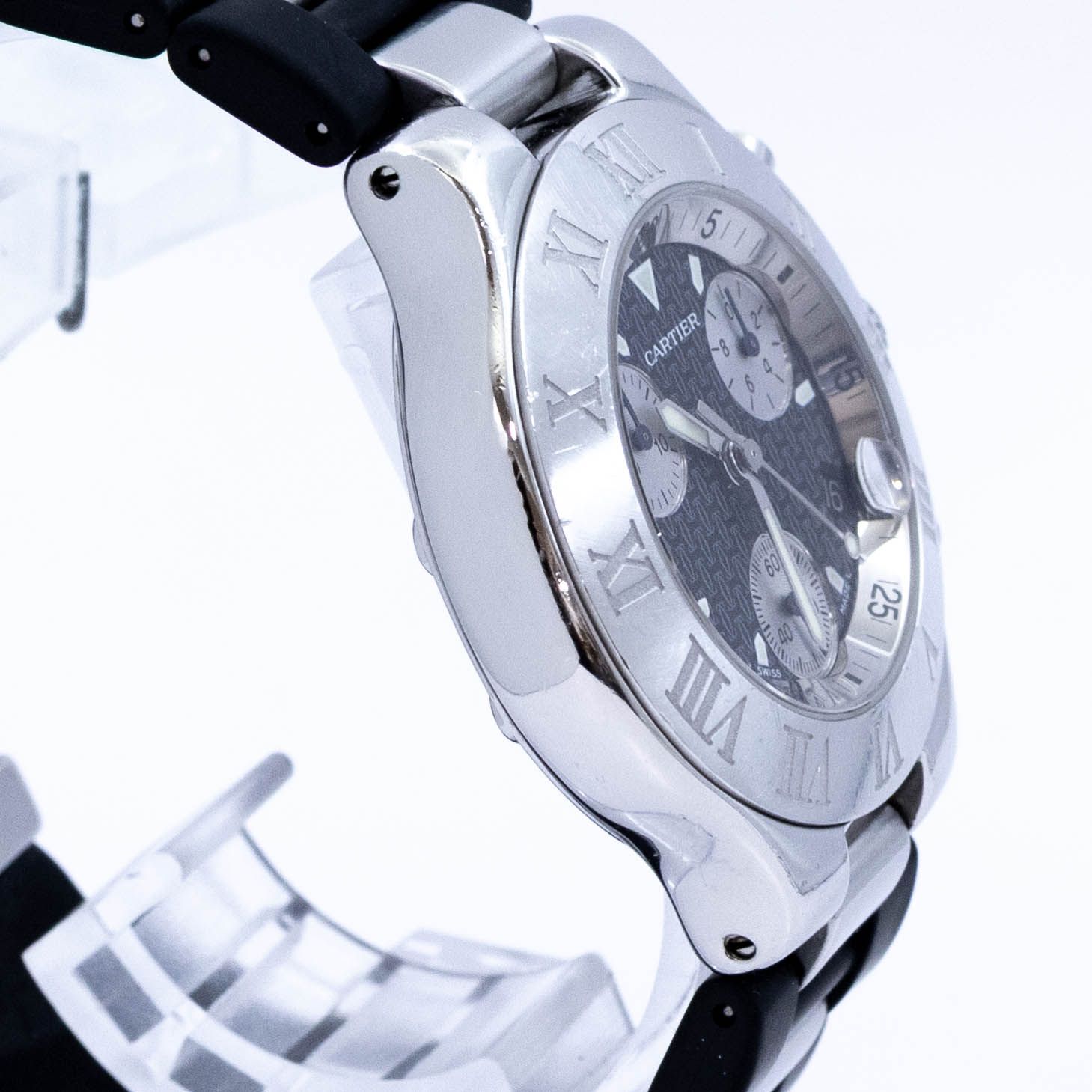 美品カルティエ CARTIER W10125U2 クロノスカフ デイト クォーツ Cartier カルティエ 時計 クロノスカフ クロノグラフ W10125U2