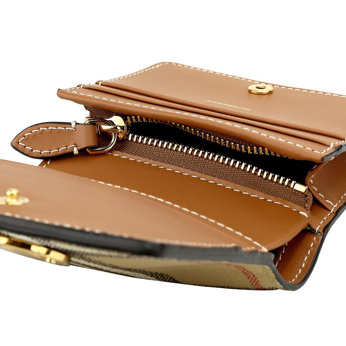新品 バーバリー BURBERRY 2つ折り財布 スモール フォールディング