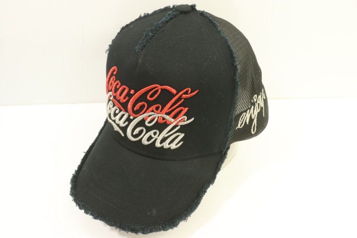 YOSHIYUKI KONISHI メンズキャップ -- CocaCola キャップ YOSHIYUKI KONISHI -- 黒 ブラック