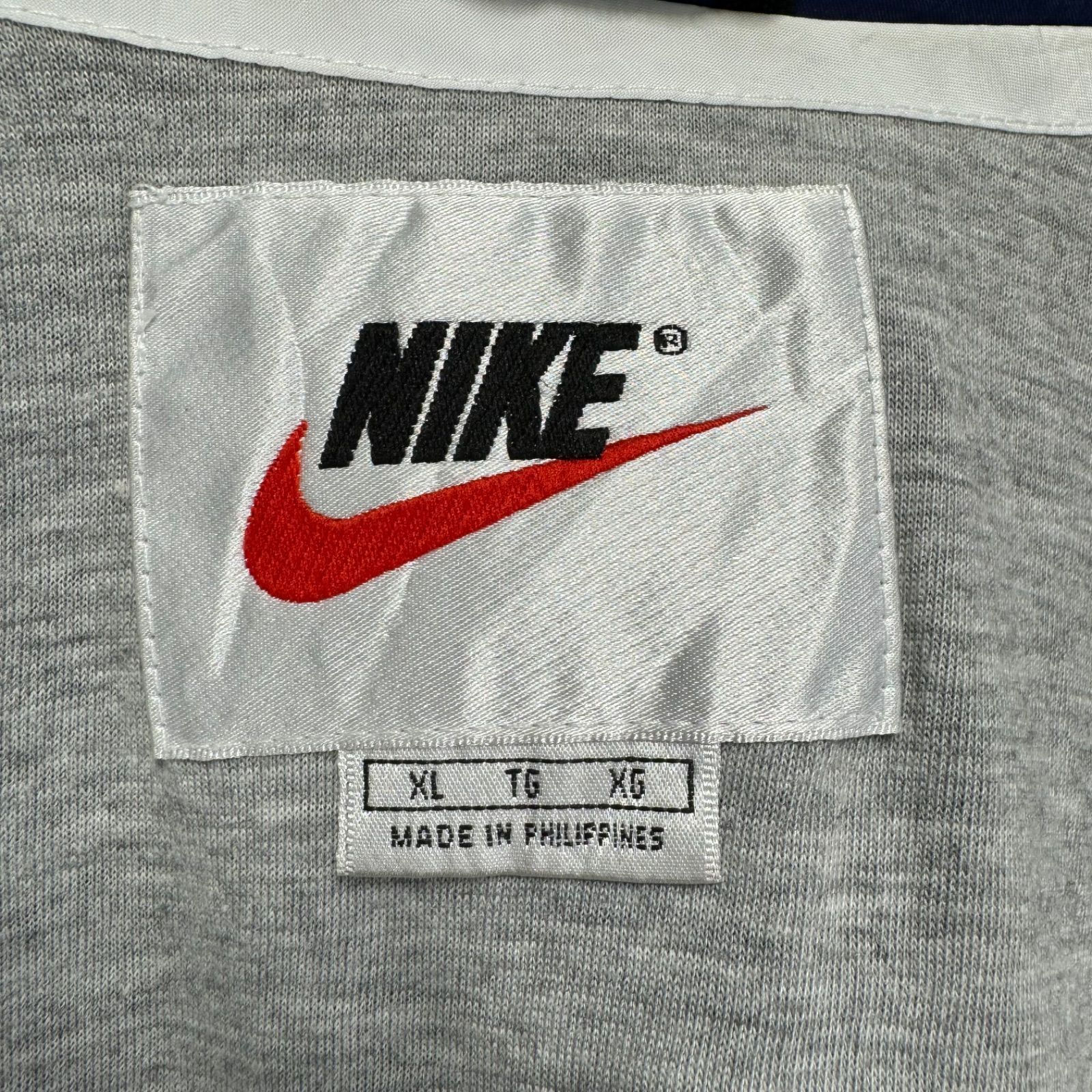 90s XL NIKE Logo Embroidery Nylon Zip-up Jacket ナイキ