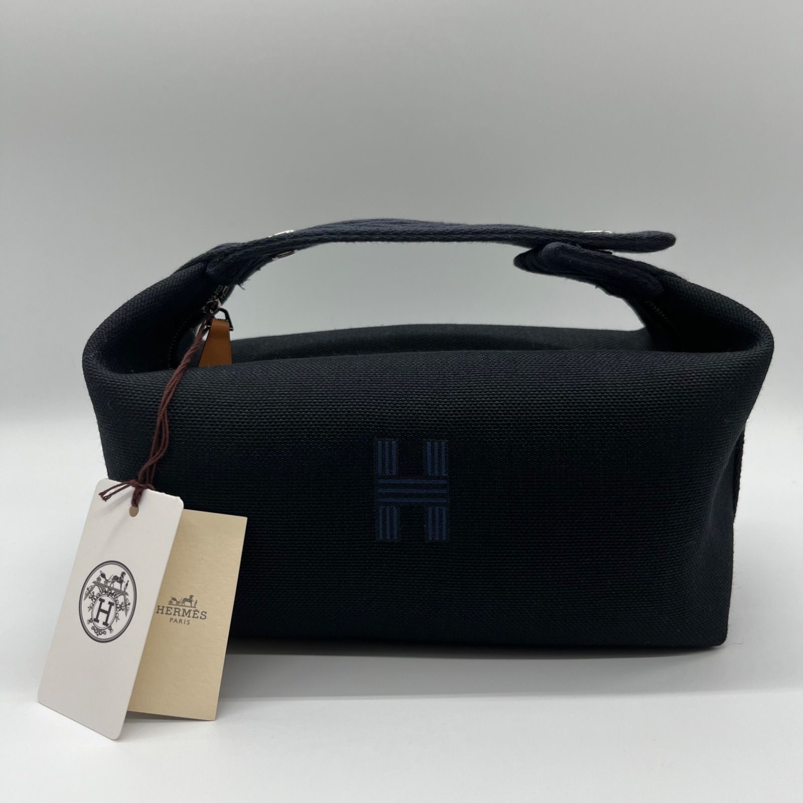 未使用 タグ付き】HERMES/エルメス ブリッドアブラックPM キャンバス 