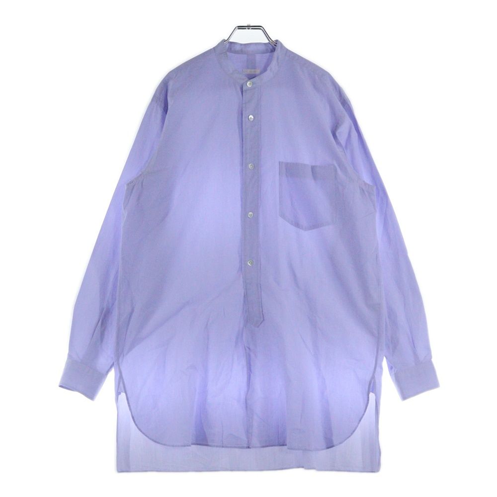 COMOLI コモリ 23SS 長袖バンドカラーシャツ ライトパープル X01-02002