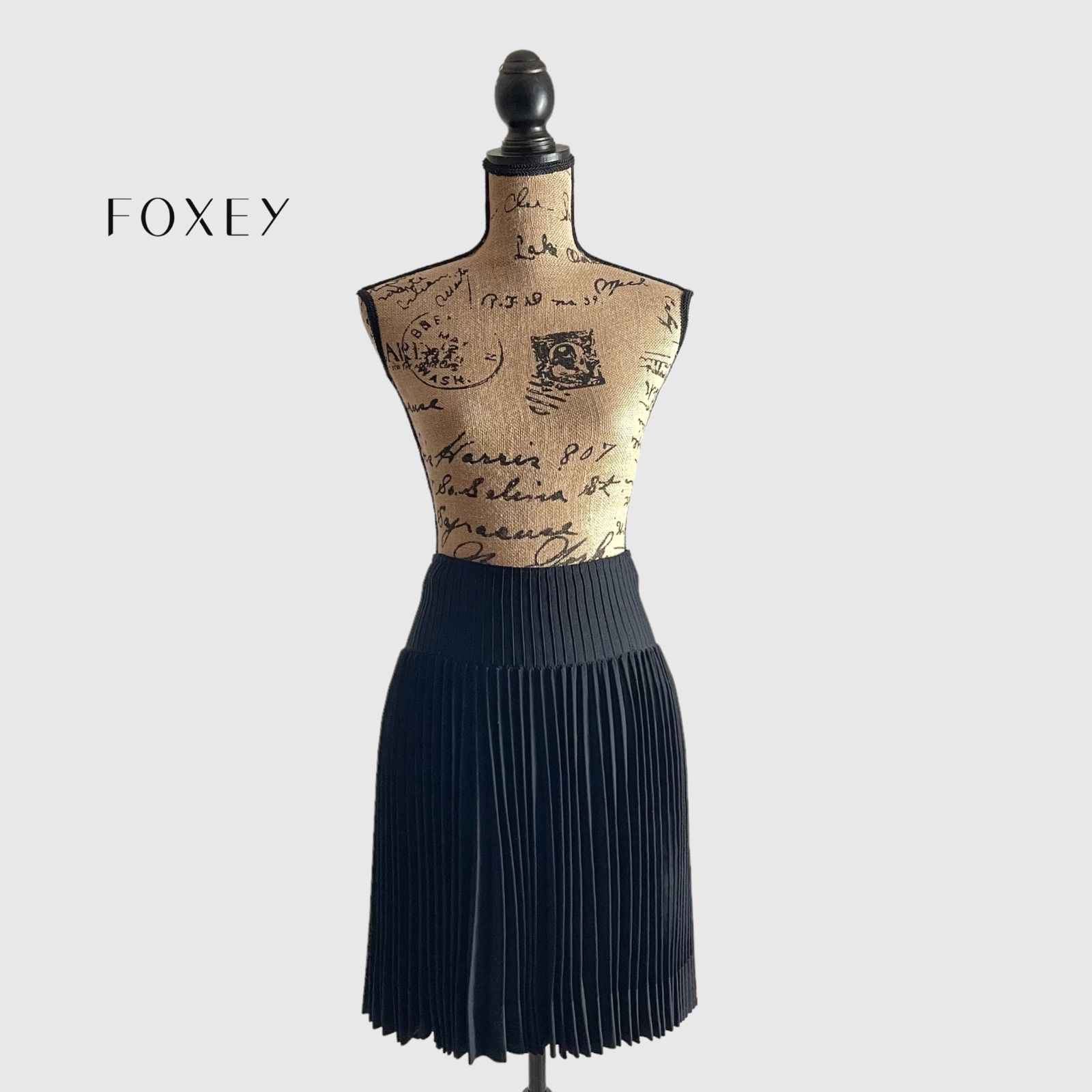 FOXEY フォクシー スカート ブラック accordion アコーディオン - メルカリ