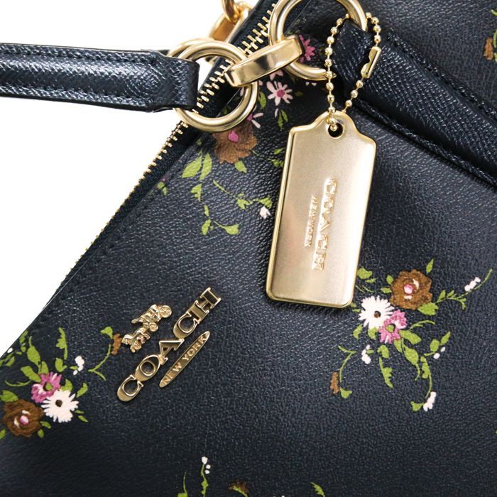 コーチ COACH トートバッグ レザー PVC フローラルプリント