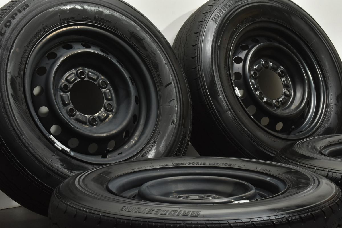 交換用に トヨタ 200 ハイエース 純正 15in 6J 35 PCD139.7 ブリヂストン エコピア RD613 195 80R15 LT レジアスエース 流用