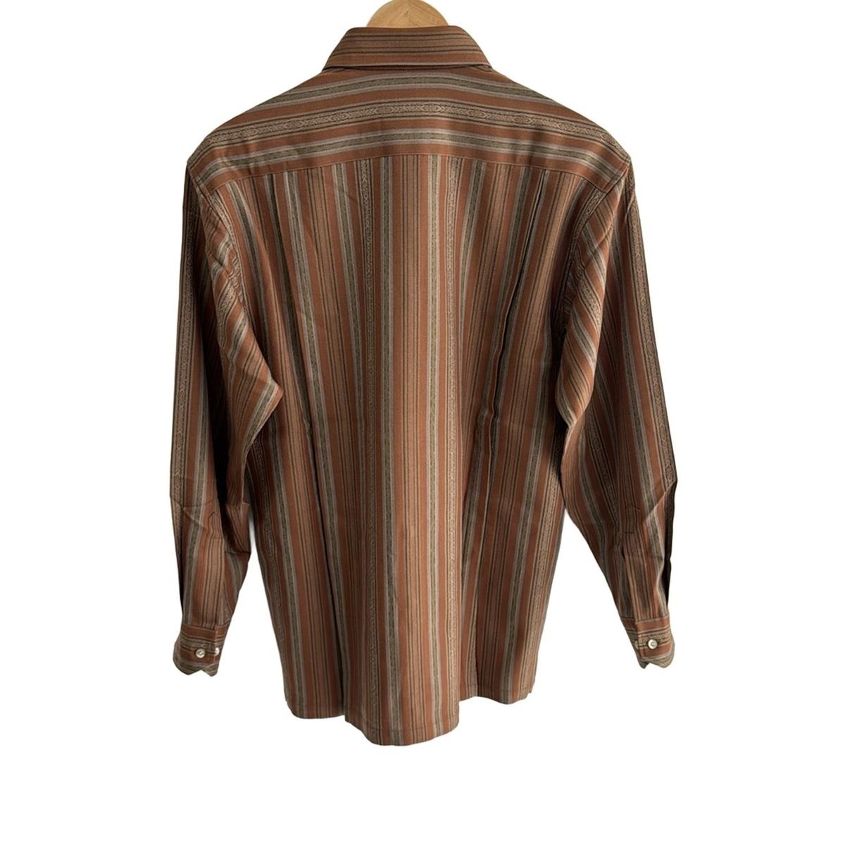 【極美品・新品未使用】ダックス DAKS ストライプ柄 2本 ブラウン 茶色 DAKS(ダックス) 長袖シャツ サイズL メンズ美品 - ブラウン