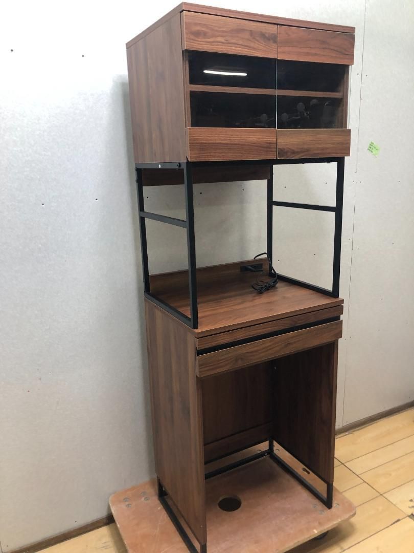 送料無料 moca Cloudear キッチンボード MC-MX003CD 幅60 レンジ台 電子レンジ 食器棚 コンセント付き スチール脚 北欧調 88259-1- -010