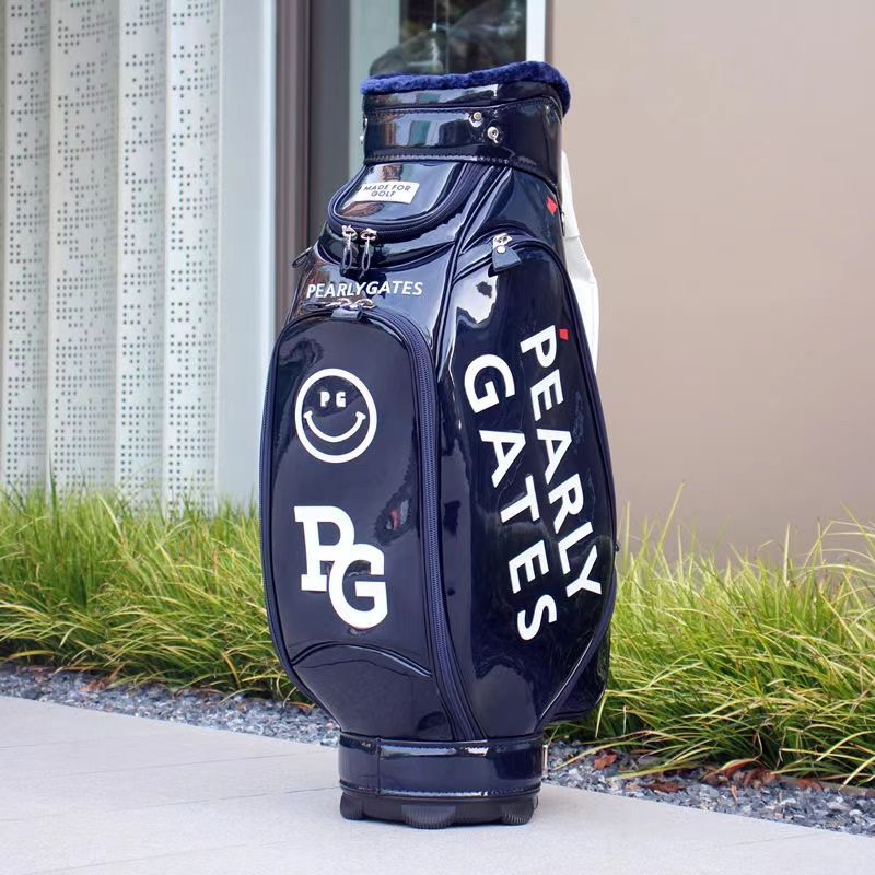 PEARLYGATES　エナメルキャディバッグ　ネイビー9型 韓国パーリーゲイツキャディバッグエナメルネイビー