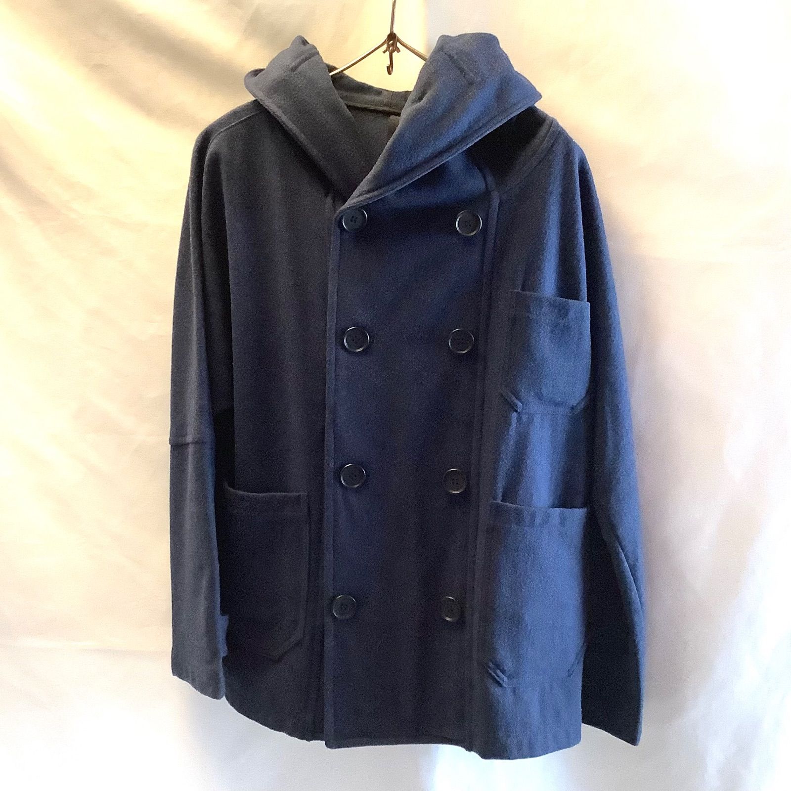 HACKNEY UNION WORKHOUSE Fisherman Wool Short Coat Blue 36 S