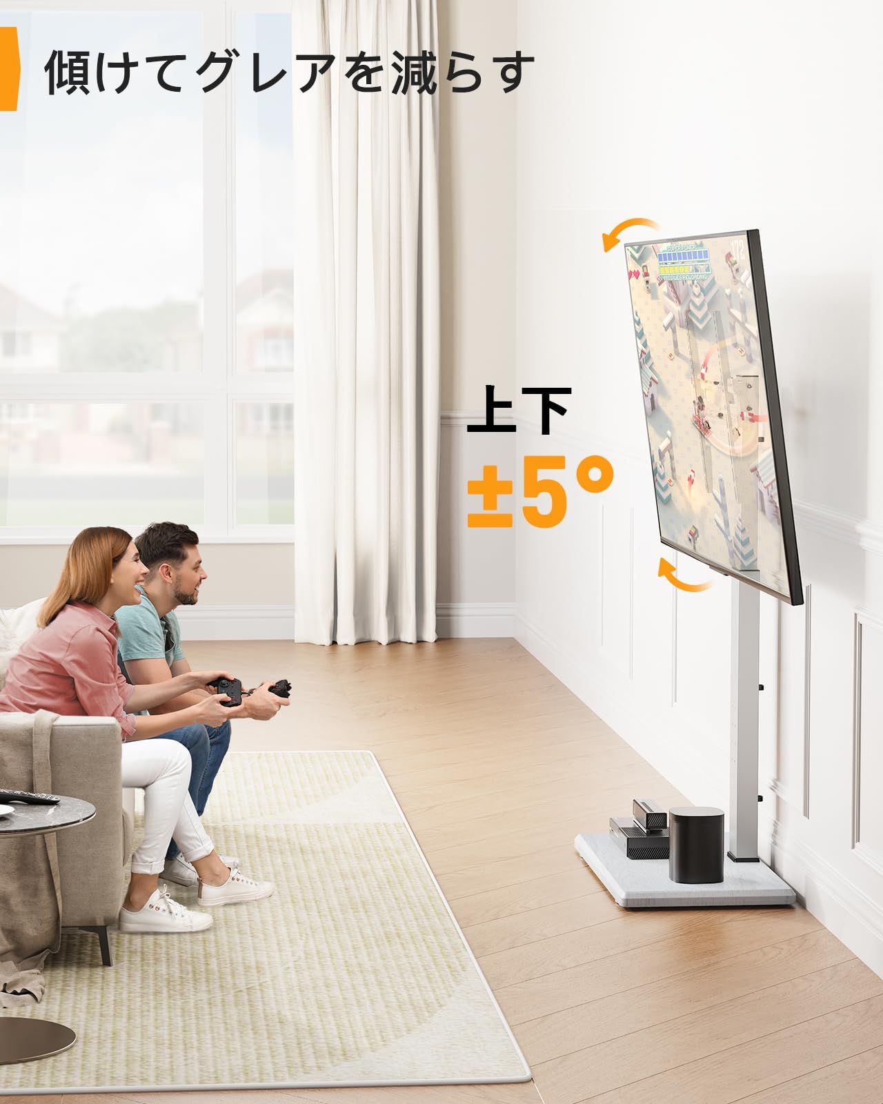 迅速発送】PERLEGEAR テレビスタンド 壁寄せ ハイタイプ 30~60