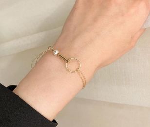 Hirotaka(ヒロタカ)　Mosquito Pearl Bracelet モスキートパールブレスレット - Yellow Gold