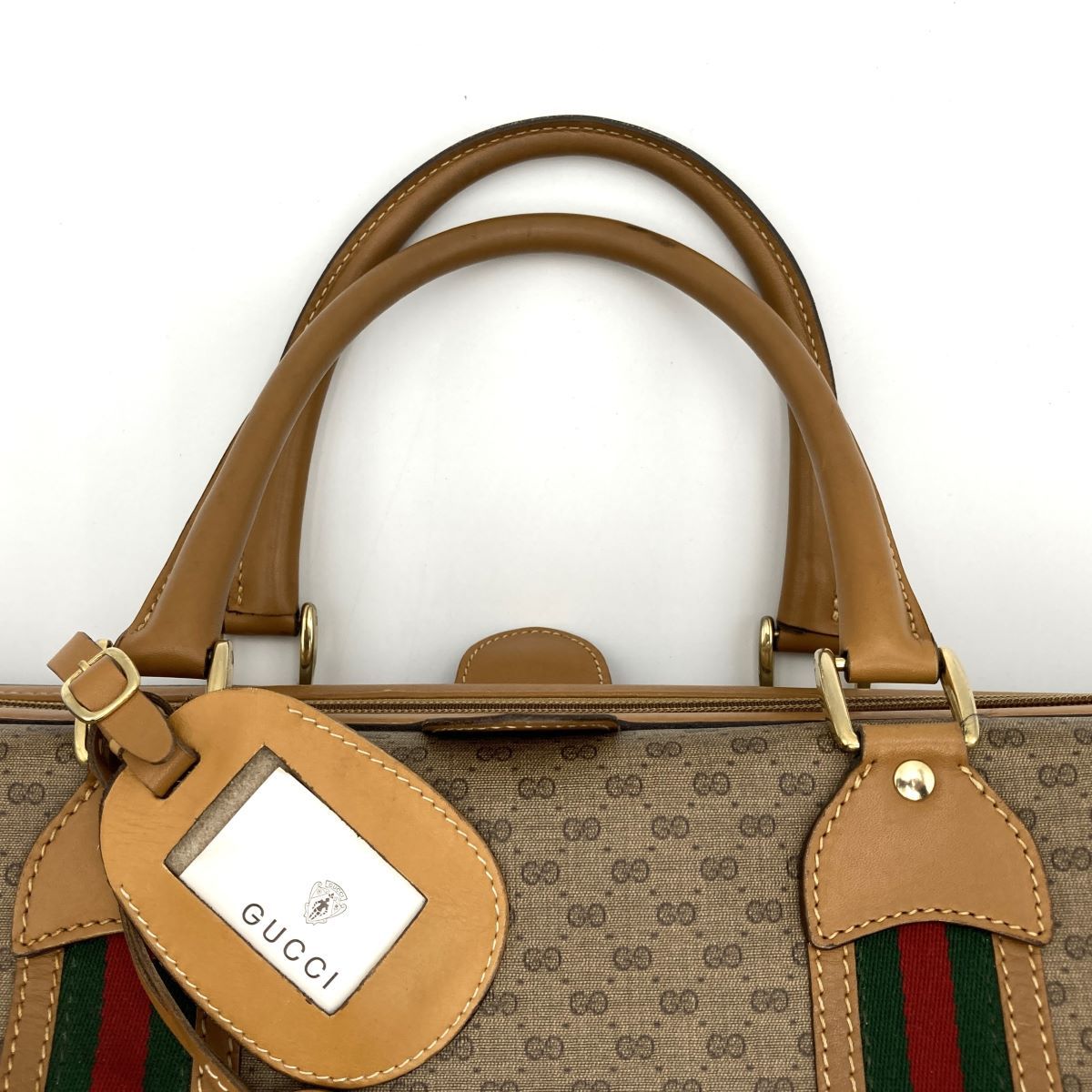 GUCCI グッチ ボストンバッグ 旅行 バッグ マイクロGG シェリーライン 