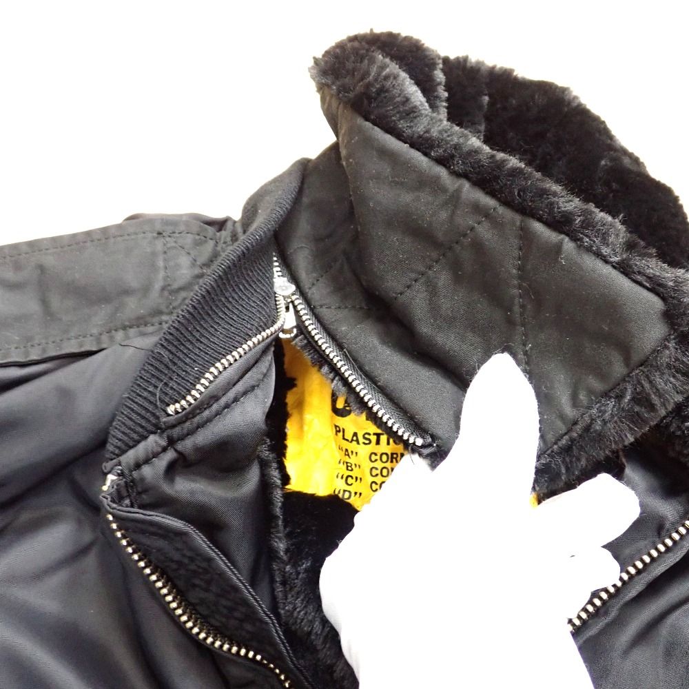 Ft1297381 ディーゼル ジャケット フライトジャケット 裏ボア MA-1 ブラック L メンズ DIESEL KANDAIZUMI_COM