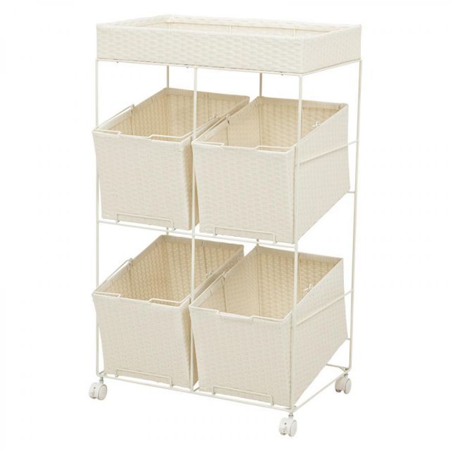 萩原 Hagihara RAN-2426WH ランドリーラック 新生活 インテリア 家具おしゃれ