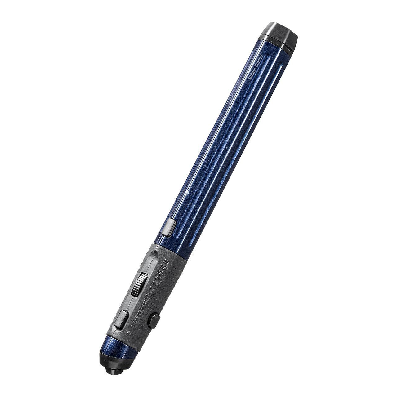 新品 サンワダイレクト ペン型マウス Bluetooth/USB-A/USB-C 無線接続 Win/Mac/iPadOS/Android対応 充電式 収納ポーチ付き ブルー 400-MAWBT202BL