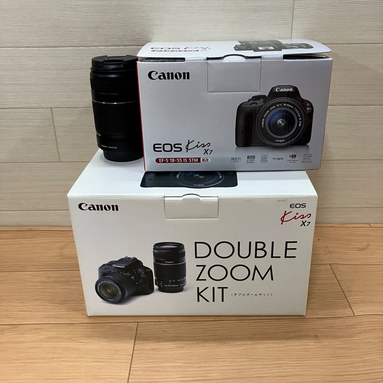 美品 キヤノン CANON EOS Kiss X7 ダブルズームキット デジタル一眼レフ 通電確認済み カメラバッグおまけ 送料無料 2499 -  メルカリ