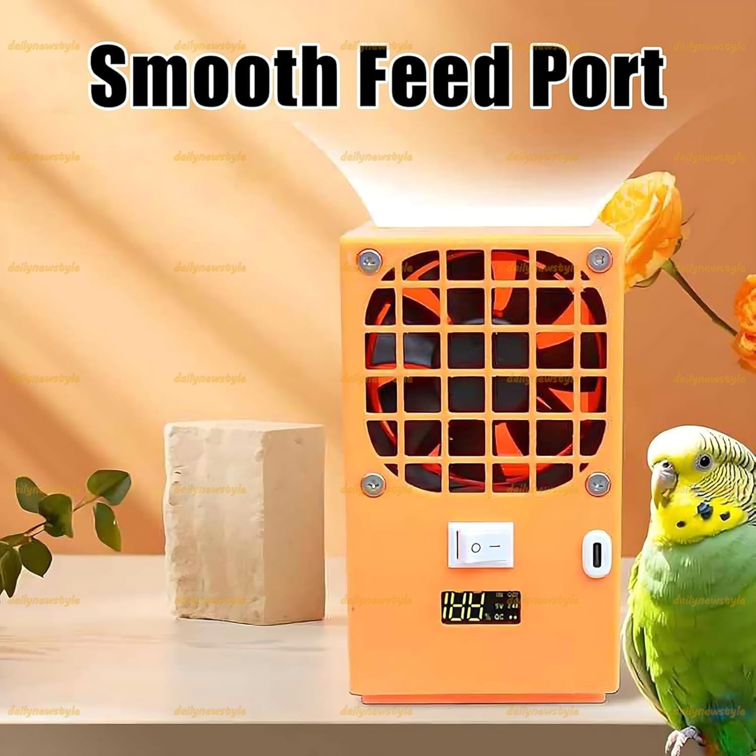 ダブルドロワー付き鳥用餌吹き出し殻割り機