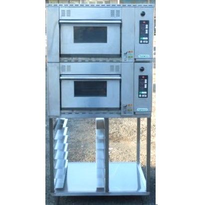 西濃営業所止 2011年製 タニコー TVO1R-NN 2段 電気 デッキ オーブン ベーカリー 縦1枚差×2 3相200V 5.8kw W825D875H1655mm 297kg